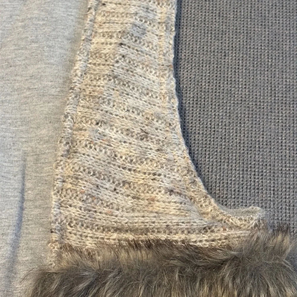 Titicaca Boho Faux Fur Shaggy Vest Indie Open Front Festival Layering Top S‎